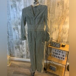 Express Olive Green Jumpsuit